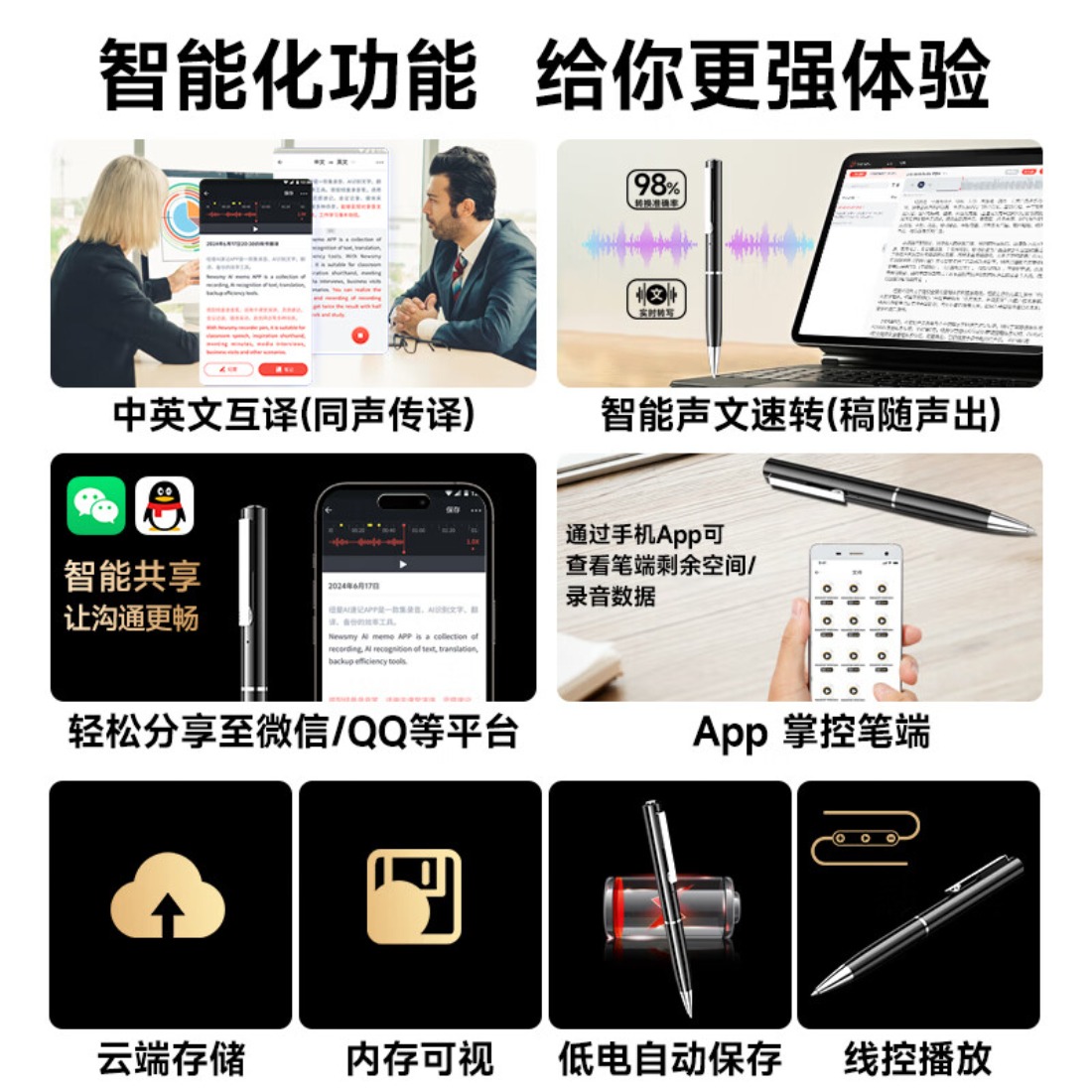 纽曼 RV16 智能Ai录音笔-32G高清大图