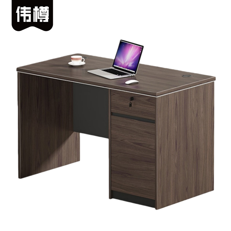 伟樽木质办公桌1200*600*750mm张高清大图