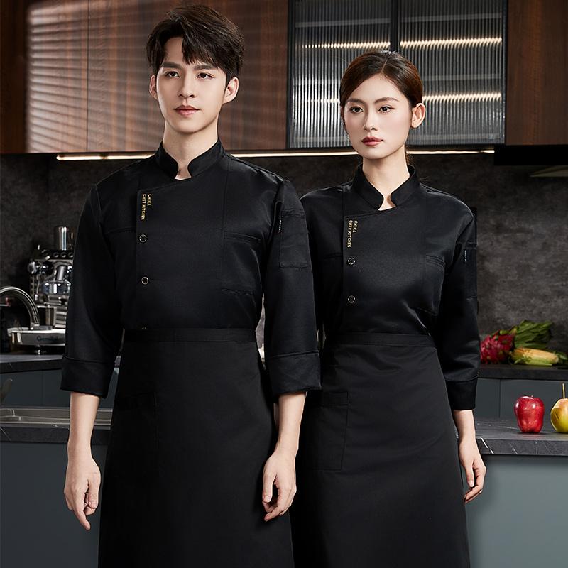 天鸣 长袖1091款厨师服 M-5XL 套高清大图