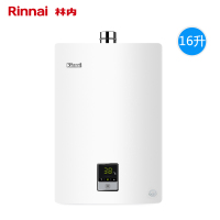 林内(Rinnai) 16升燃气热水器 RUS-16QS01 豪华静音恒温 家用天然气 防冻强排式