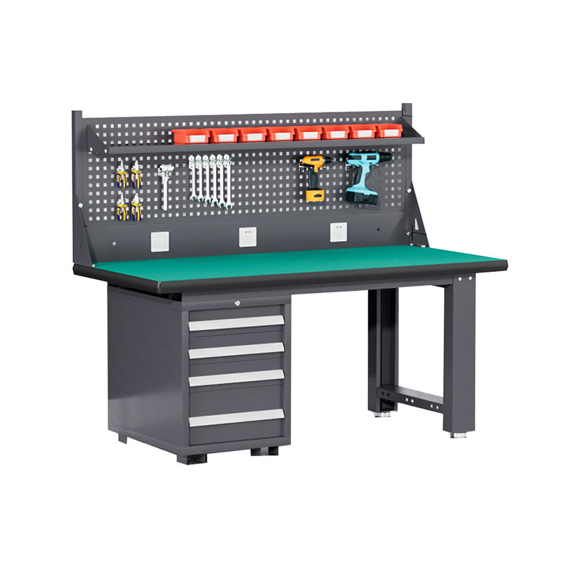 友鑫邦 钳工工作台 2.1米落地四抽+棚板 台