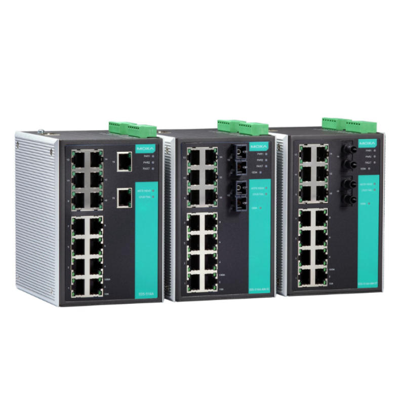 摩莎(MOXA)二层网管型交换机;EDS-G516E-4GSFP-T高清大图