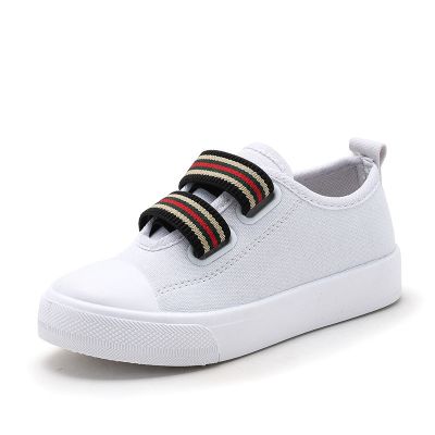儿童鞋男女童帆布鞋春秋2020新款布鞋单鞋宝宝运动鞋学生小白鞋 白色 20 码/13cm