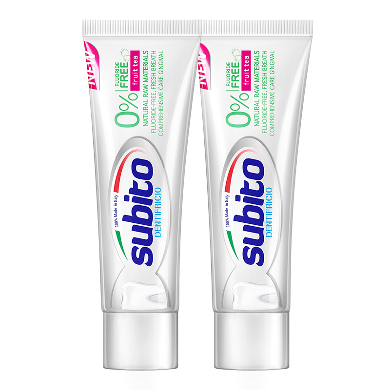 舒比拓 (Subito)安心无氟牙膏(水果茶香)100g高清大图