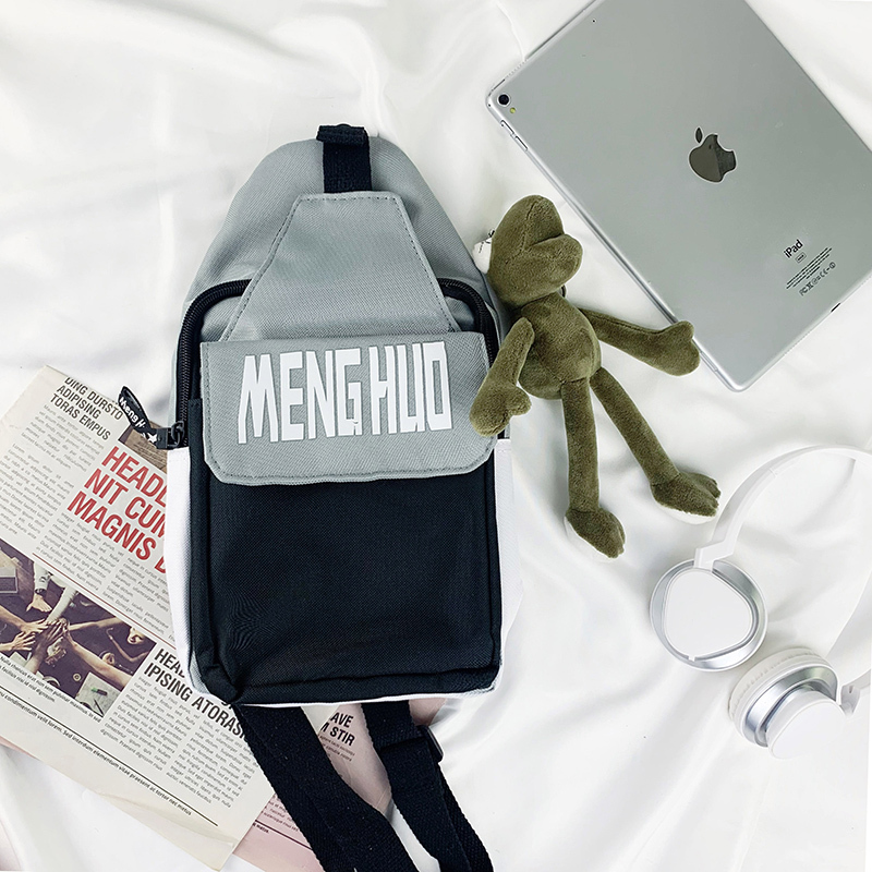 领头鸟ins单肩包男潮潮牌胸包男生腰包斜挎包韩版潮流学生包包跨包