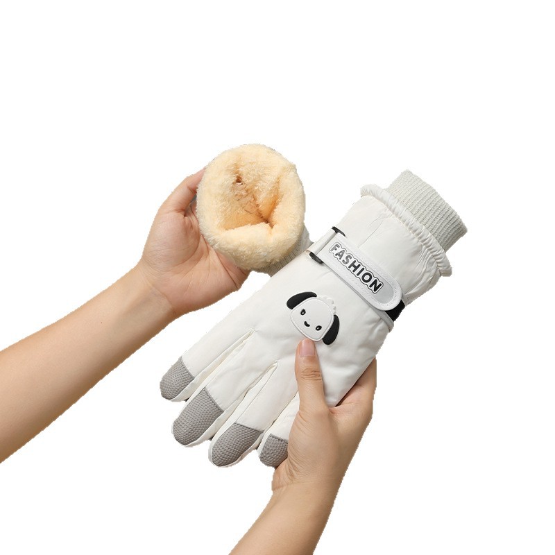 心梦同行 加绒加厚保暖手套防风御寒棉手套 女款/1278/副高清大图