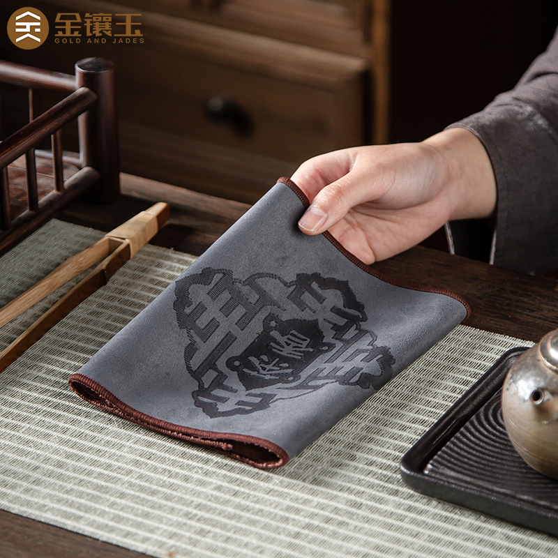 金镶玉 茶具配件茶巾茶台配件茶杯垫吸水茶巾 茶香茶巾高清大图
