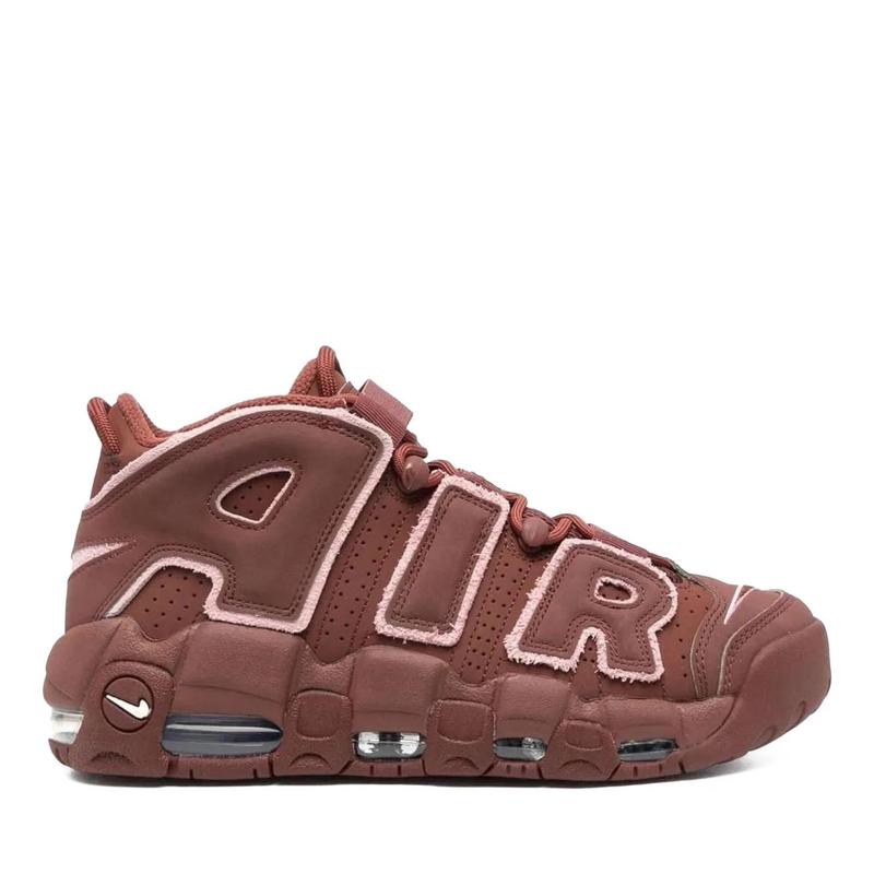 耐克(NIKE)女士复古跑鞋棕色大AIR刺绣拼接皮质运动鞋chunky厚底