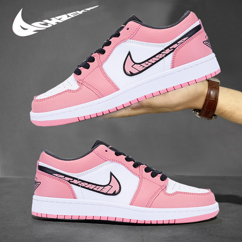 aj女鞋樱花粉色空军一号低帮板鞋男aj1正版莆田冰淇淋low