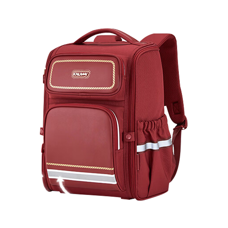 卡拉羊 CX2635 5维防下坠小学生3-6年级减负大嘴书包 300*370*200mm 22L(单位:个)酒红色