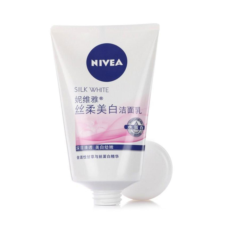 妮维雅(NIVEA)丝柔洁面乳100g 深层清洁 水油平衡 新老包装随机发 洗面奶高清大图