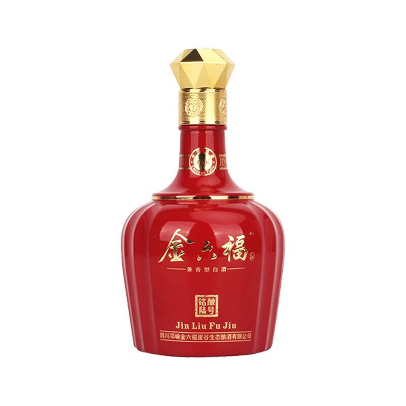 金六福 铭酿陆号 50.8度兼香型 500ml*6瓶 整箱装纯粮食酒婚庆喜酒