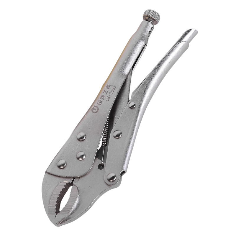 欧克(Ouke)圆口大力钳微调螺杆旋钮固定夹持钳10英寸250mmOK-3053\把高清大图