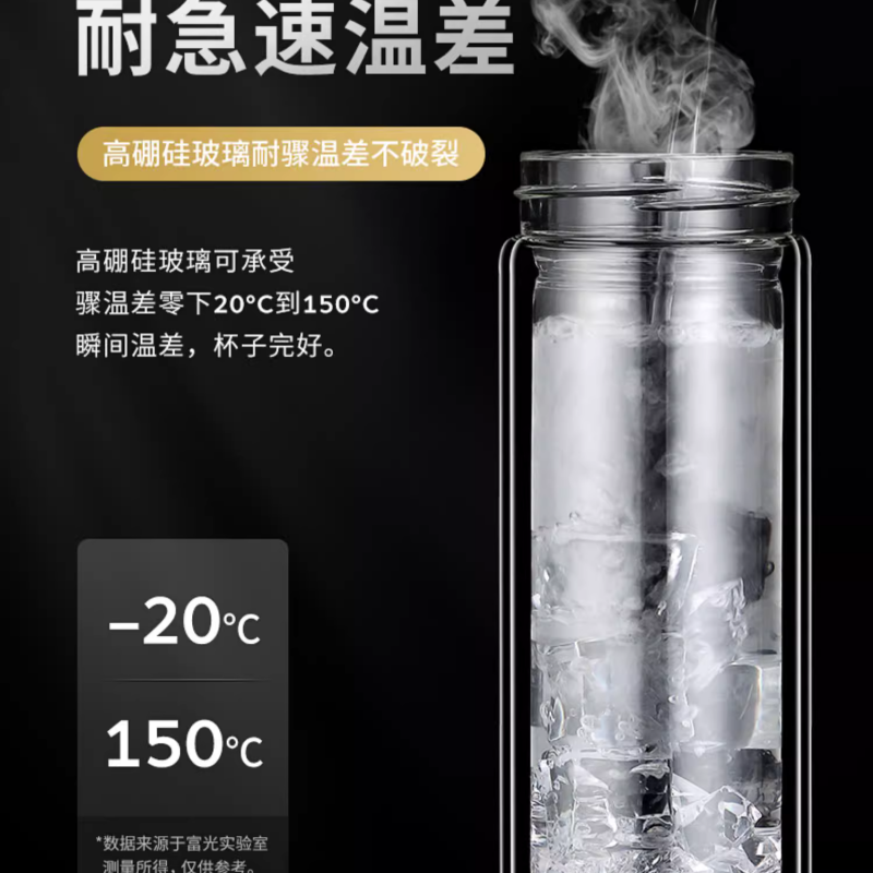 富光 致格G1613 单层玻璃杯420ml(单位:个)黑色高清大图