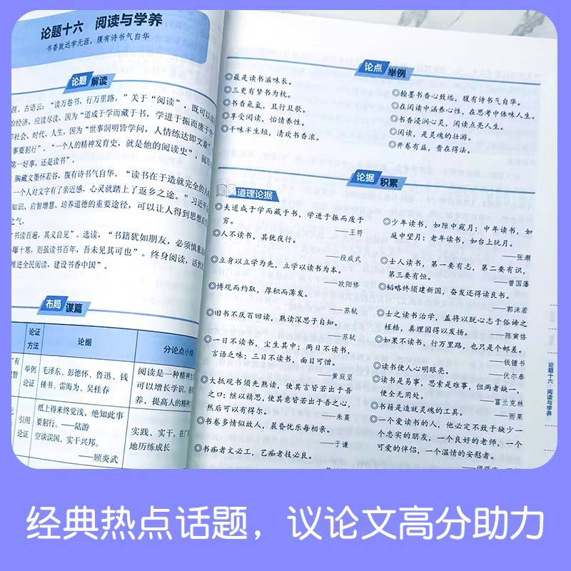 论题论点论据论证高中议论文一本通 全国通用 [正版]新版考点帮高中论题论点论据论证一本全高考语文知识核心素养全国通用高一