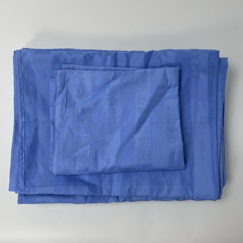 梦丽赛 蓝缎条床单宿舍床单 MLS-LDT-001 (条)高清大图