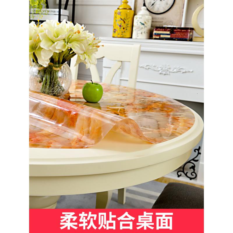 家柏饰(CORATED)酒店餐桌布圆形大圆桌桌布防水防烫防油免洗pvc软玻璃垫桌垫台布高清大图