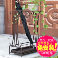 家用雨伞架酒店 大堂办公落地式创意雨伞收纳架子 欧式铁艺雨伞桶