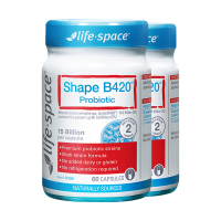 Life Space B420减肥减脂瘦身益生菌胶囊 塑身去肚腩调理养护肠胃 60粒*2瓶装
