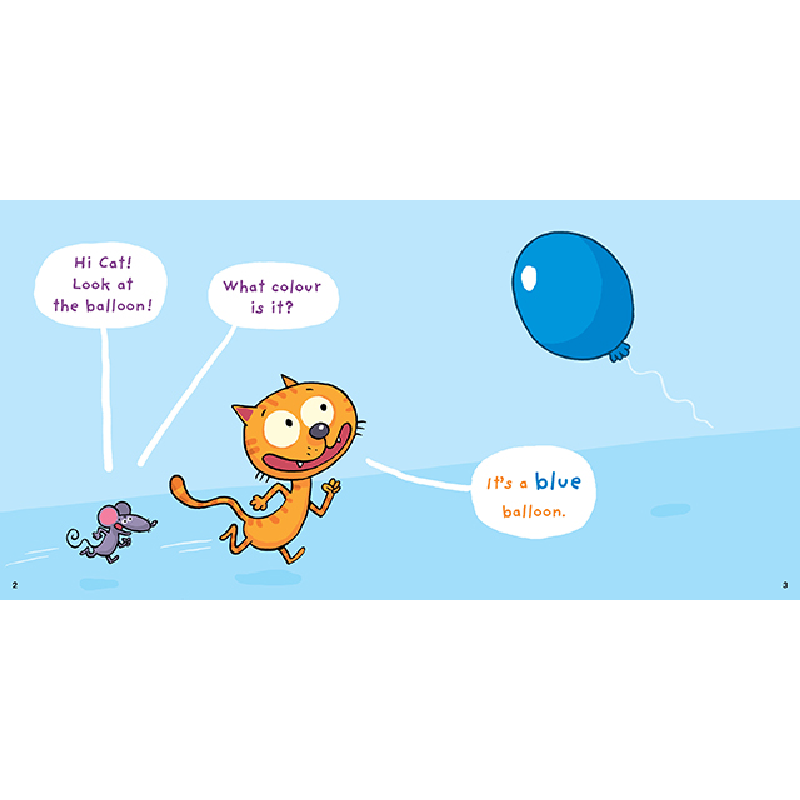 正版新书]大脸猫和卷尾鼠:气球的颜色 [3-6岁]斯蒂芬·胡萨尔978高清大图