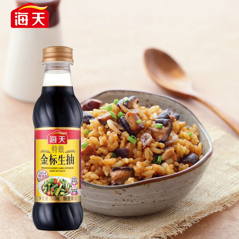 海天特级金标生抽500ml×2瓶装特级酿造酱油家用炒菜凉拌高清大图