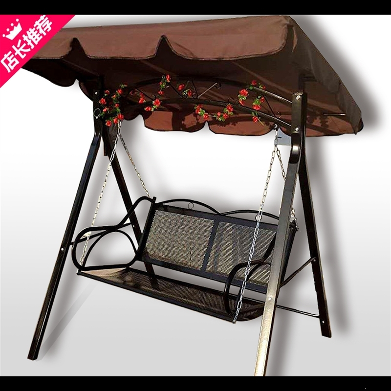 户外铁艺摇椅秋千椅阳台室内外庭院双人摇篮椅家用荡秋千吊椅吊床
