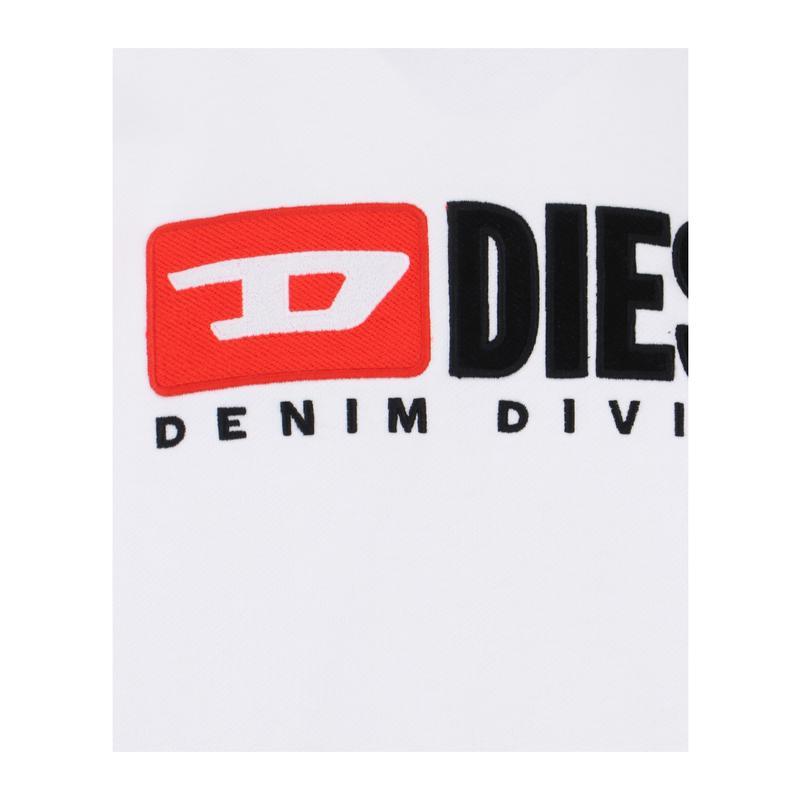 diesel 迪赛 字母印花长袖连帽白色休闲卫衣 简约时尚个性男装 七夕