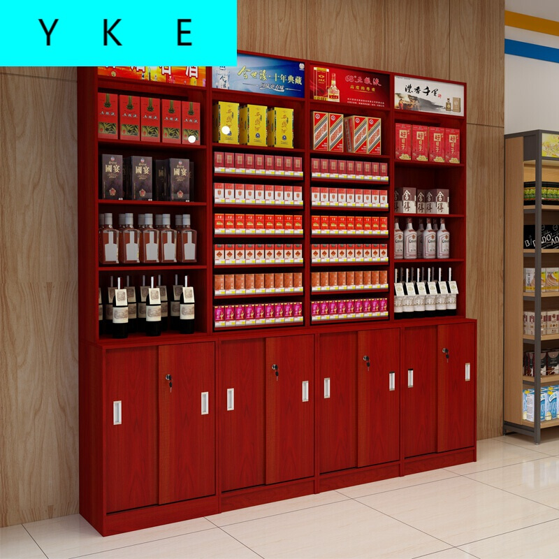 超市烟酒展示架便利店收银台烟酒柜货架组合餐厅饭店烟酒置物展架部分