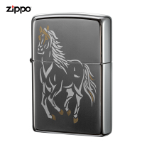 zippo芝宝打火机美国原装ZIPPO之宝防风煤油打火机黑冰马28645-043373