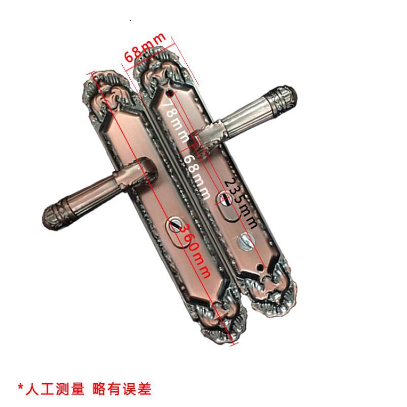 BONJEAN欧式大锁拉手防盗锁把手 实心手把通用型 加厚双活双快锁高清大图