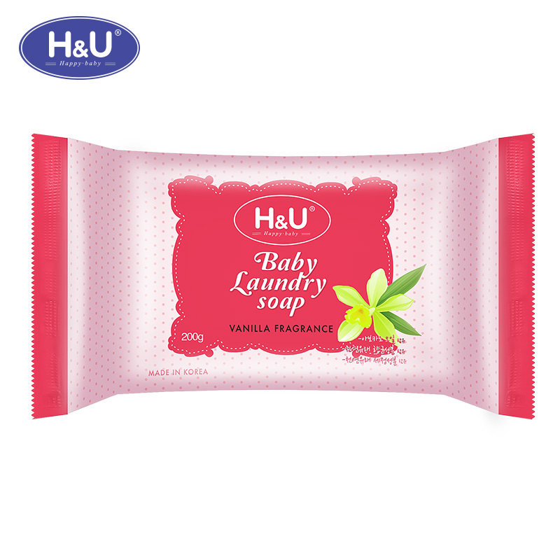爱趣优H&U 婴儿香草洗衣皂200克HU深层清洁奶渍内衣皂无刺激不伤手