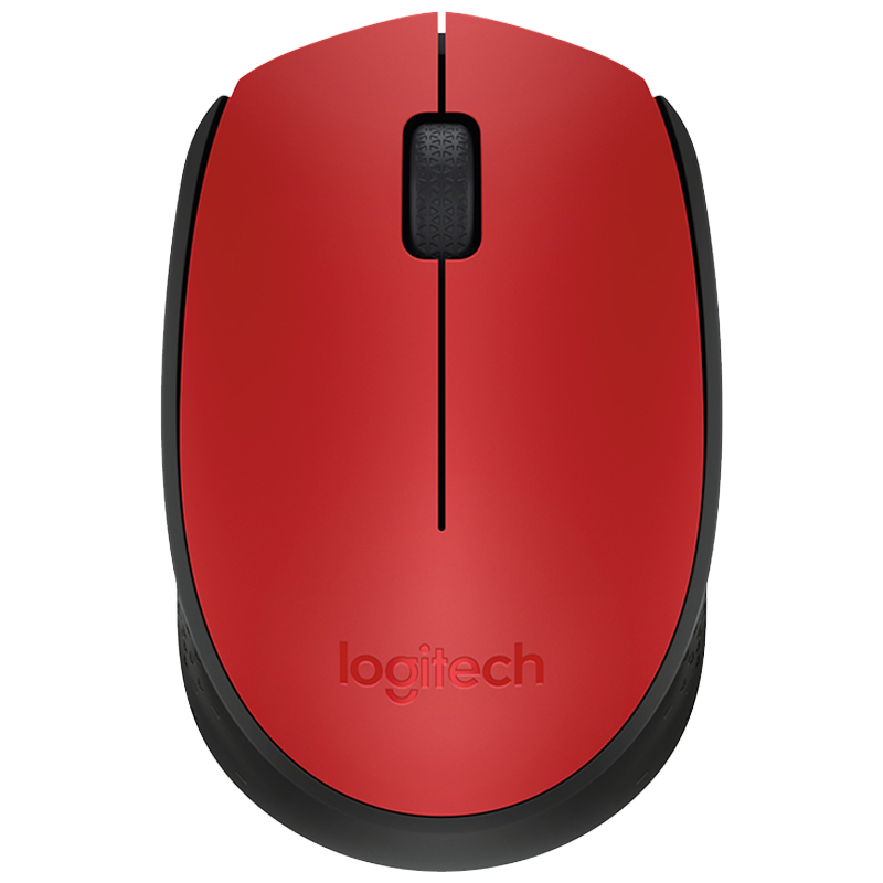 罗技(Logitech)M170(M171) 鼠标 无线鼠标 红色 带无线2.4G接收器