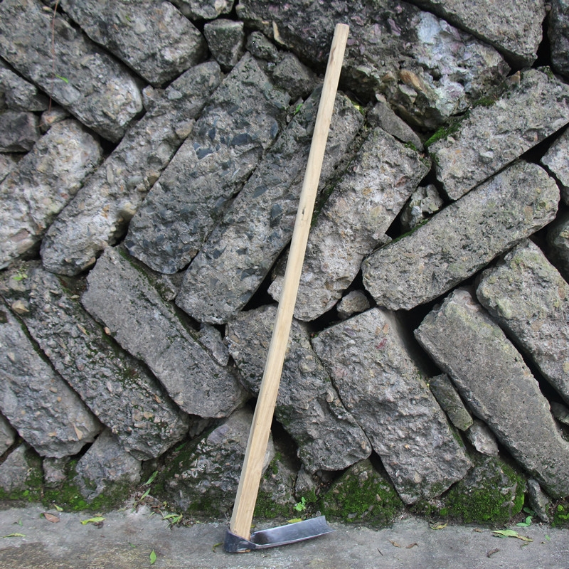 户外加厚农用挖土开荒除草锄头古达农具种菜两用挖笋专用工具视频