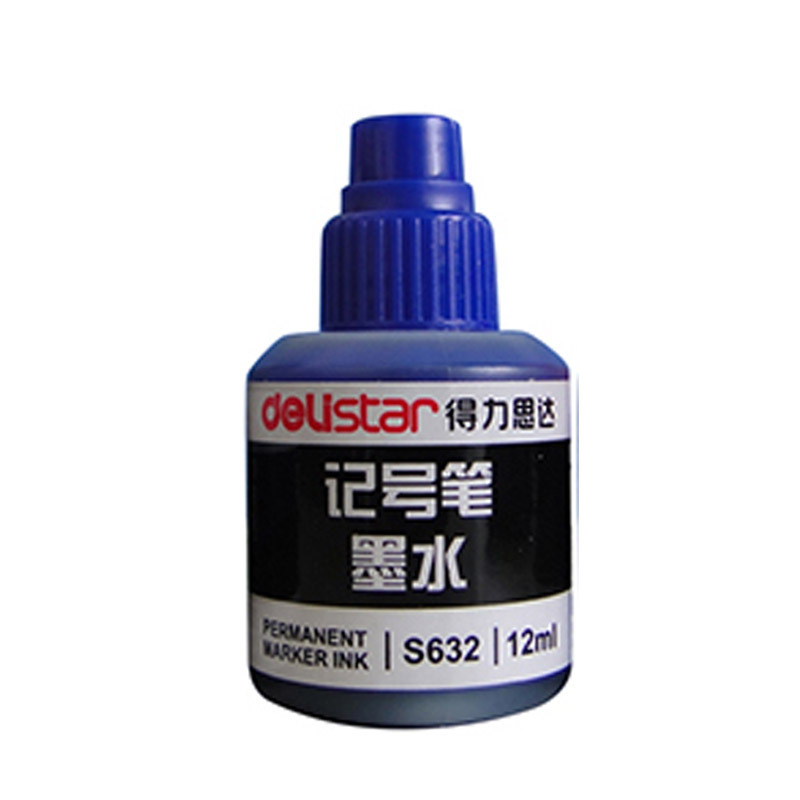 得力(deli) 可加墨水记号笔/物流大头笔/签到笔 S632记号笔墨水(黑)(10瓶价)
