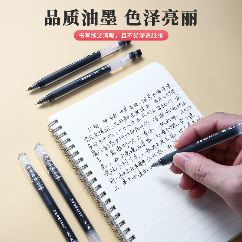 晨光M&G科技感中性笔MGK6608流畅书写极简设计防滑握感高清大图