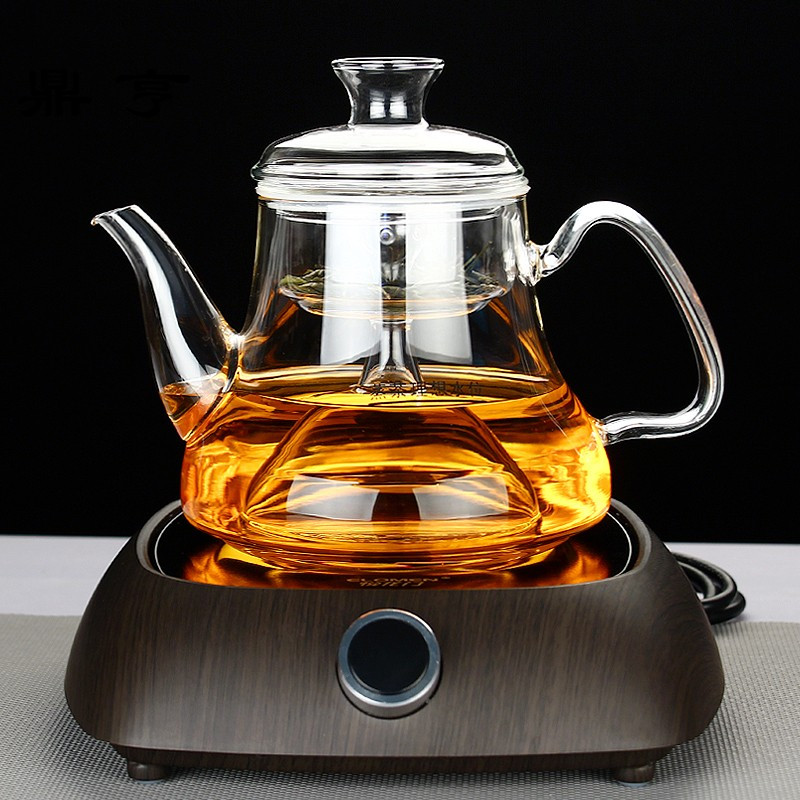 鼎亨玻璃煮茶壶蒸汽煮茶器黑茶全自动蒸茶器普洱茶具泡茶器电陶炉