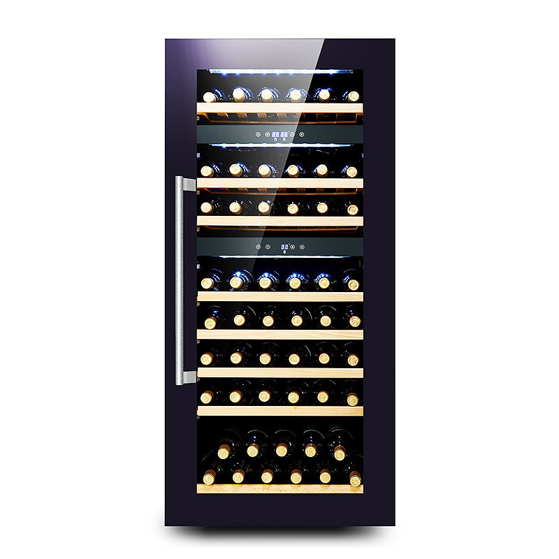 尊堡(zunbao)JC-220A 嵌入式 红酒柜 恒温冰吧 冷藏柜 压缩机酒柜 茶叶柜 黑色