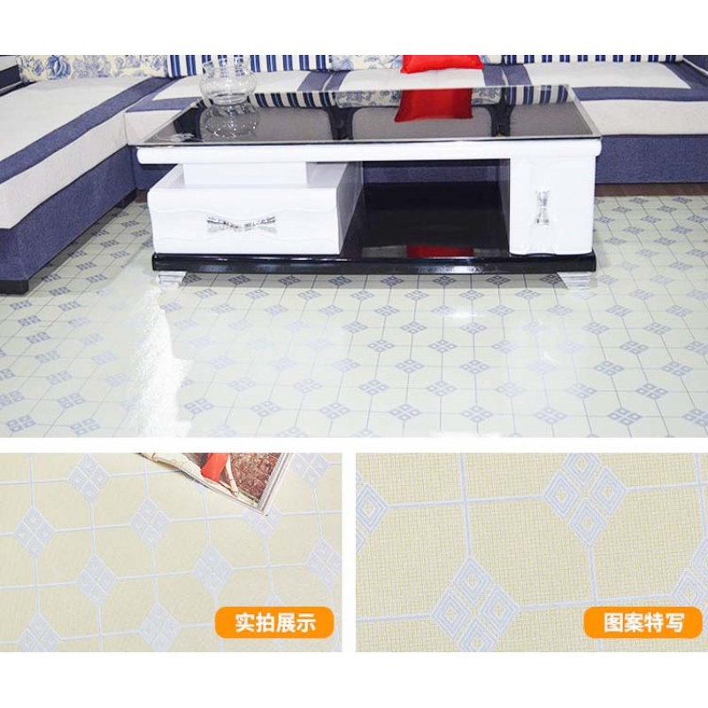 PVC地板贴免胶地板革家用加厚耐磨防水卧室自粘地板贴纸塑胶地板壹德壹高清大图