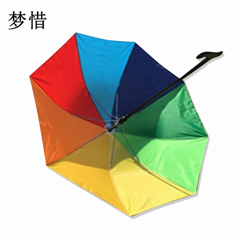 梦惜 半自动铁伞架 涤丝布 拐杖塑料直柄雨伞 YF-L2021026/把