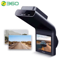 360行车记录仪 G300pro 1296p高清 迷你隐藏 微光夜视 无线测速电子狗一体 黑灰色
