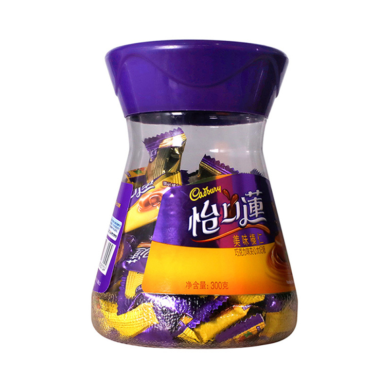 怡口莲 榛仁味巧克力味夹心太妃糖300g/罐 亿滋出品