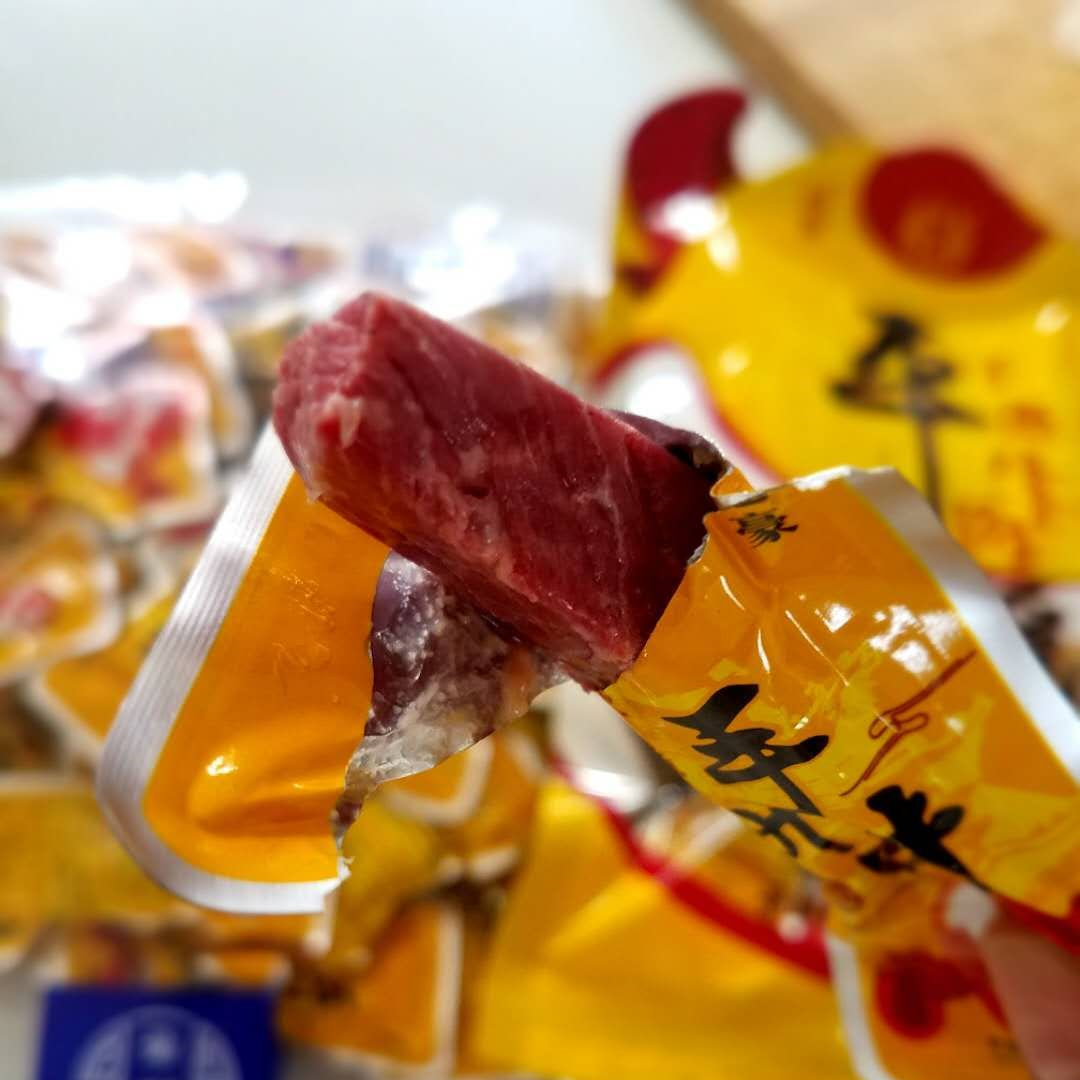 平遥牛肉 冠豪手撕牛肉500g 原味长条小包装 散装口口香休闲健身零食 山西特产牛肉粒高清大图