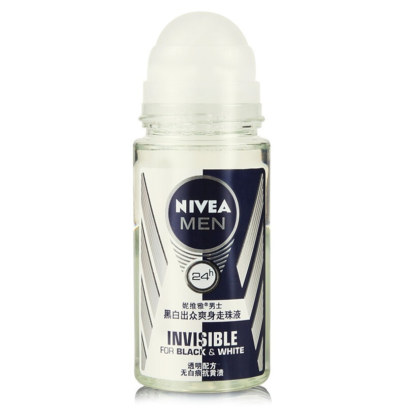 妮维雅NIVEA男士黑白出众爽身走珠液50ml