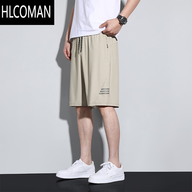 HLCOMAN特大码男士运动短裤夏季薄胖子肥佬加肥加大冰丝速干休闲裤300斤9