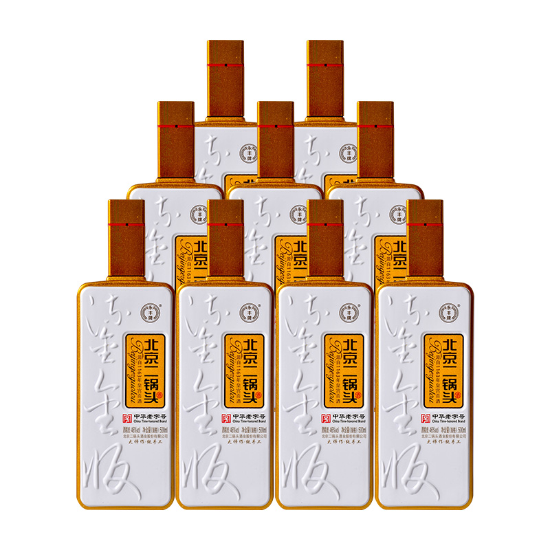 永丰二锅头鎏金版金镶玉46度清香型白酒500ml*9瓶粮食酒送礼佳品高清大图