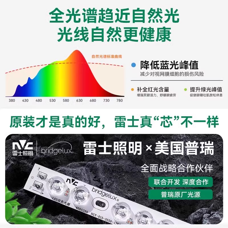 雷士照明护眼吸顶灯客厅灯现代简约大气灯具全屋套餐组合大灯超亮
