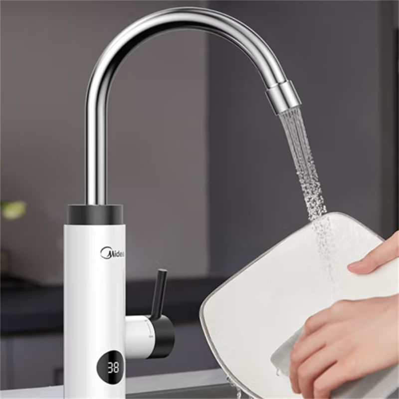 美的 dsk30mt2-x 电热水龙头3kw速热3秒可出热水厨房用水龙头 极地白