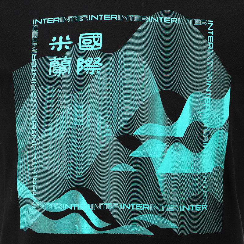 国际米兰俱乐部Inter Milan官方2020夏季男新款中国风T恤简约时尚运动休闲短袖圆领套头衫高档棉氨印花宽松上衣