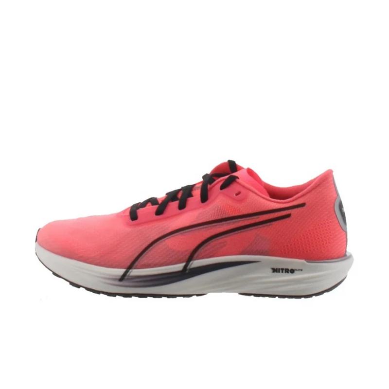彪马(Puma)超轻缓震跑鞋透气耐磨专业训练竞速运动鞋珊瑚白黑2024