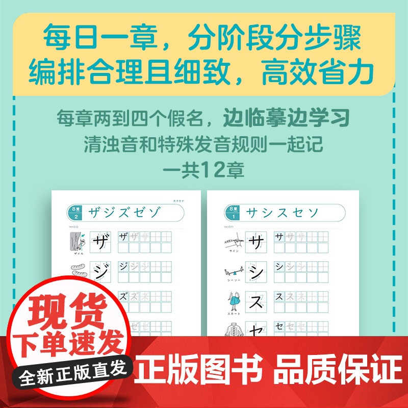 假名集中训练营——12天攻克日语假名 [日]ARC学院 编著 日语学习 面向零基础学习者 日、中、英三语对照 上海译文出高清大图